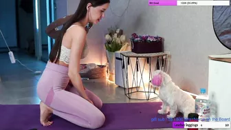 SEXY YOGA ASMR STRETCHING AT HOME WITH lily_off_valley TWITCH