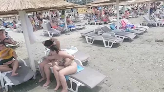 Part 4 Plaja Nudica Beach 4K video  Sun Summer Party Fun Mamaia Beach Bikini Beach.