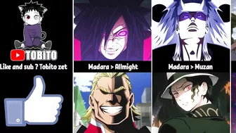 Madara Against Other Anime Characters