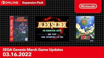 SEGA Genesis - March 2022 Game Updates - Nintendo Switch Online