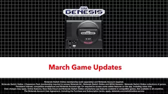 SEGA Genesis - March 2022 Game Updates - Nintendo Switch Online