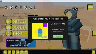 Congrats! You have earned: JOE ???? (ROBLOX ARSENAL)