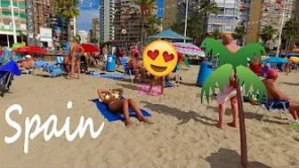 BENIDORM [4K] LEVANTE BEACH | COSTA BLANCA SPAIN