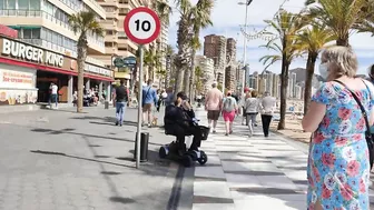 BENIDORM ???????? LEVANTE BEACH Walking Tour 4K Costa Blanca SPAIN 2022