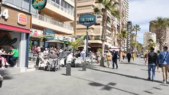 BENIDORM ???????? LEVANTE BEACH Walking Tour 4K Costa Blanca SPAIN 2022