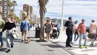 BENIDORM ???????? LEVANTE BEACH Walking Tour 4K Costa Blanca SPAIN 2022