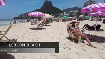 ???????? Summer in Rio de Janeiro - Brazil ☀️????️ Relaxing Leblon Beach Walk 4K