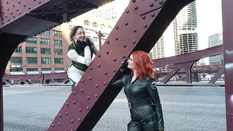 Beautiful models posed at the Chicago River Walk : Prof. S. K. Kim