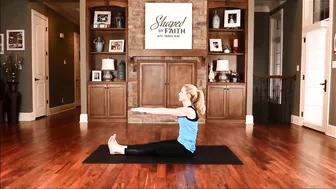 Healing Scriptures with Pilates Core Full Body Quick Stretching Workout | Shaped by Faith TV