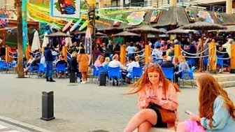 BENIDORM ???????? LEVANTE BEACH BARS SATURDAY MARCH 2022 Costa Blanca Spain Walking Tour 4K