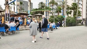 BENIDORM ???????? LEVANTE BEACH BARS SATURDAY MARCH 2022 Costa Blanca Spain Walking Tour 4K