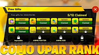 COMO UPAR DE RANK RÁPIDO NO ANIME FIGHTERS! ROBLOX