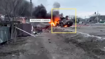 Ukraine War: Dramatic drone footage shows Russian convoy 'ambush'