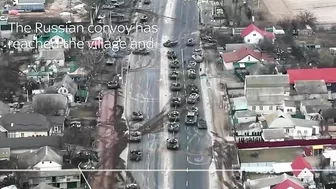 Ukraine War: Dramatic drone footage shows Russian convoy 'ambush'