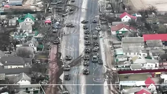 Ukraine War: Dramatic drone footage shows Russian convoy 'ambush'