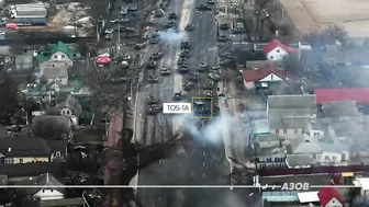 Ukraine War: Dramatic drone footage shows Russian convoy 'ambush'