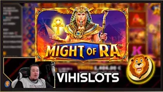 MIGHT OF RA ★ MIGHTY BONUS WIN ★ VIHISLOTS TWITCH STREAM