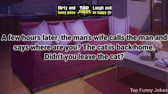 Funny Dirty Joke - The woman talked to her husband about the cat