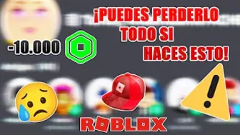 ¡SI HACES ESTO PUEDES PERDER TODO  EN ROBLOX POR ESTA RAZÓN!⚠️