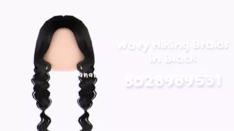 Black Hair Codes For Roblox & Bloxburg