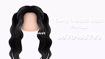 Black Hair Codes For Roblox & Bloxburg