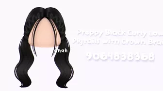 Black Hair Codes For Roblox & Bloxburg