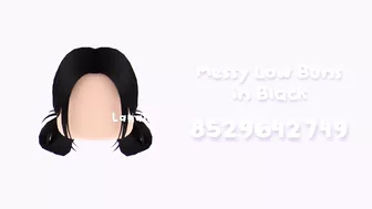 Black Hair Codes For Roblox & Bloxburg