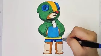 brawl stars leon drawing/게임 좋아하시나요? 브롤스타즈 레온 그리기!