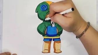 brawl stars leon drawing/게임 좋아하시나요? 브롤스타즈 레온 그리기!