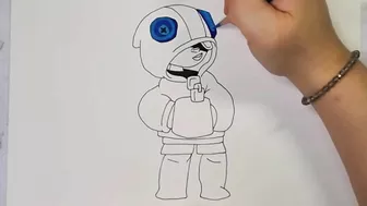 brawl stars leon drawing/게임 좋아하시나요? 브롤스타즈 레온 그리기!