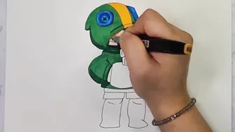 brawl stars leon drawing/게임 좋아하시나요? 브롤스타즈 레온 그리기!