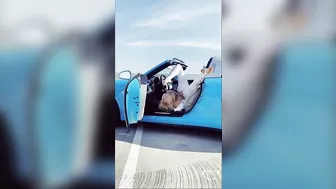 Yoga workout on a convertible Porsche - AMAZING!!