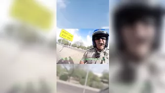 Cop seemed to change up once he saw the GoPro