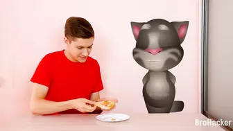 Talking Tom and Me - Mukbang Hot and Cold Food Challenge