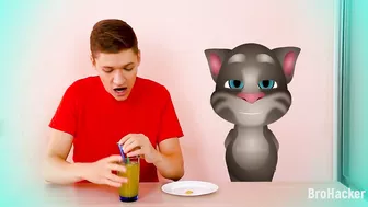 Talking Tom and Me - Mukbang Hot and Cold Food Challenge