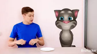 Talking Tom and Me - Mukbang Hot and Cold Food Challenge