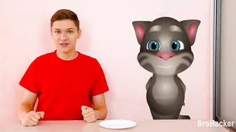 Talking Tom and Me - Mukbang Hot and Cold Food Challenge