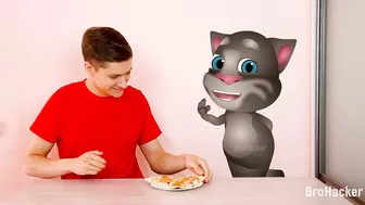 Talking Tom and Me - Mukbang Hot and Cold Food Challenge