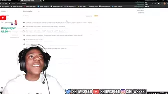 IShowSpeed Exposes His Search History On Stream