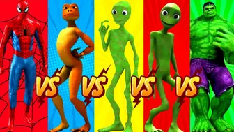 dance challenge dame tu cosita vs spiderman vs hulk vs me kemaste ???? Alien Green dance challenge ????