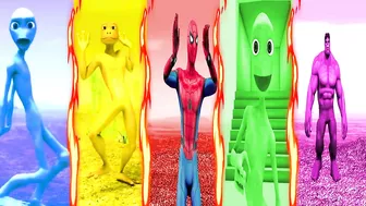 dance challenge dame tu cosita vs spiderman vs hulk vs me kemaste ???? Alien Green dance challenge ????