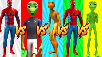 dance challenge dame tu cosita vs spiderman vs me kemaste ???? Alien Green dance challenge ????