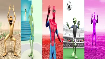 dance challenge dame tu cosita vs spiderman vs me kemaste ???? Alien Green dance challenge ????