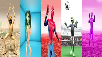 dance challenge dame tu cosita vs spiderman vs me kemaste ???? Alien Green dance challenge ????