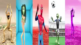 dance challenge dame tu cosita vs spiderman vs me kemaste ???? Alien Green dance challenge ????