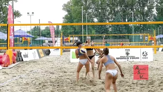 Beach Volleyball Girls Try Their Best