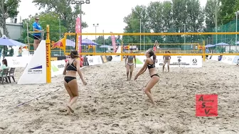 Beach Volleyball Girls Try Their Best