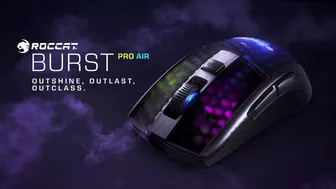 ROCCAT Burst Pro Air Trailer (Wireless RGB FPS Gaming Mouse)