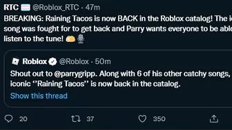 ROBLOX brought back IT'S RAINING TACOS