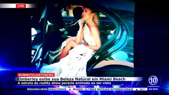 Kimberley Garner exibe sua Beleza Natural Em Miami Beach | Celebridades| BomNoticiasTV